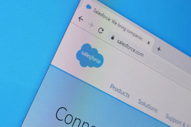 Satış gücü web sitesinin ana sayfası PC, URL - satışlar