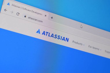 Atssian web sitesinin ana sayfası Pc, URl - atlassian.com.