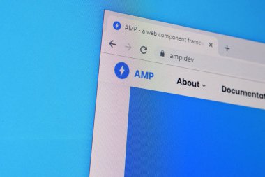 Pc, url - amp.dev gösteriminde amfi web sitesinin ana sayfası.