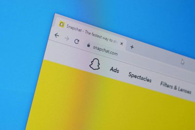 Snapchat web sitesinin ana sayfası Pc, url - snapchat.com.