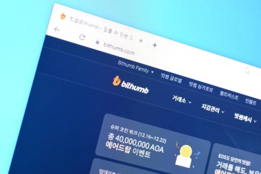 bithumb web sitesinin Pc, url - bithumb.com üzerindeki anasayfası.