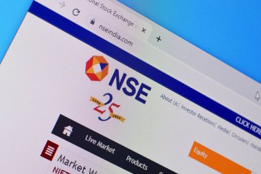 Nse lndia web sitesinin ana sayfası Pc, URl - nseind