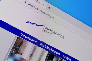 PC, URL 'de Deutsche-boerse web sitesinin ana sayfası - 