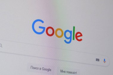Google web sitesinin ana sayfası Pc, URL - google.co
