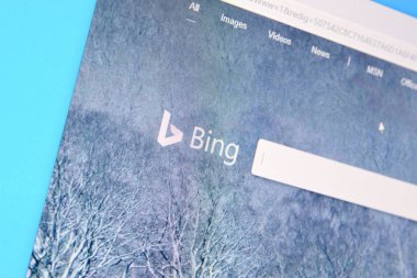 Pc, url - bing.com 'da bing web sitesinin ana sayfası.