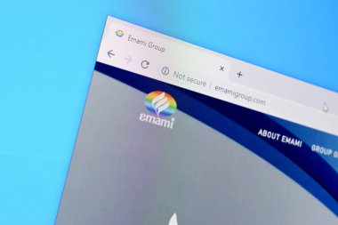 Emami grubunun web sitesinin ana sayfası Pc, URl - emamigroup.com.