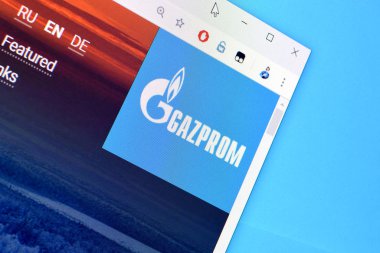 Gazprom web sitesinin ana sayfası PC, URL - Gazprom.