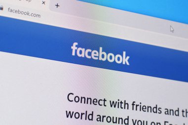 Facebook web sitesinin web sayfası PC, URL - faceboo