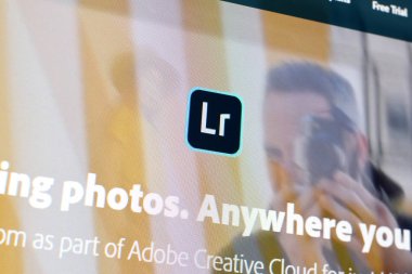 d 'deki resmi web sitesinde adobe lightroom çarpımının web sayfası