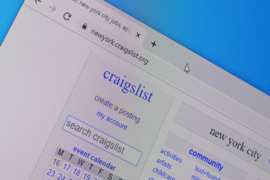 Craigslist web sitesinin web sayfası PC, URL - craig