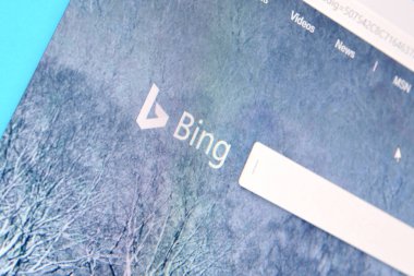 Pc, url - bing.com 'da bing web sitesinin ana sayfası.