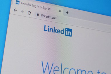 Pc, URL - linkedi gösteriminde linkedin web sitesinin ana sayfası