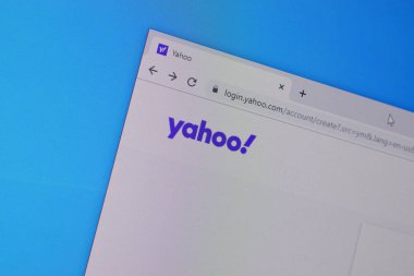 Yahoo web sitesinin ana sayfası Pc, url - yahoo.com.