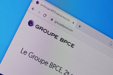 Pc, url - bpce.fr gösteriminde bpce web sitesinin ana sayfası.