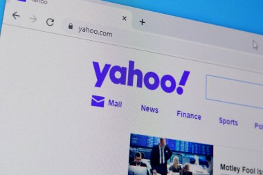 Yahoo web sitesinin ana sayfası Pc, url - yahoo.com.