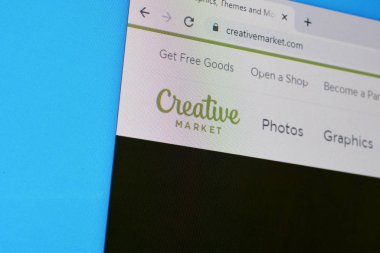 Pc, url - c gösteriminde Creativemarket web sitesinin ana sayfası