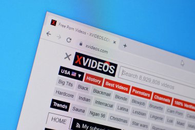 Xvideo web sitesinin ana sayfası Pc, URl - xvideos.com.