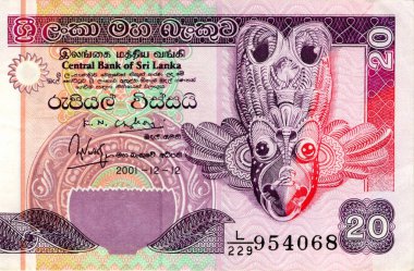 Sri Lanka 'nın 20 rupi' lik banknotu Sri Lanka 'nın ulusal para birimidir.