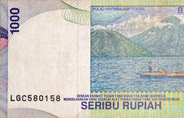 Pulau Maitara Dan Tidore Endonezya üzerine 1000 rupiah banknot, Endonezya 'nın eski para birimi