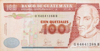 Bishop ve Bachelor Francisco Marroquin Guatemala 'da 2007 Quetzales Banknote Parçası