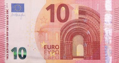 On euro banknot finans para birimi detay para parçasını kapatın
