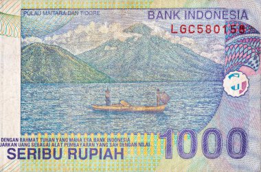 Pulau Maitara Dan Tidore Endonezya üzerine 1000 rupiah banknot, Endonezya 'nın eski para birimi