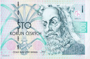 Kral Karel IV veya Charles IV Çek Cumhuriyeti 'nden Bohemya' nın ilk kralı 100 Korun