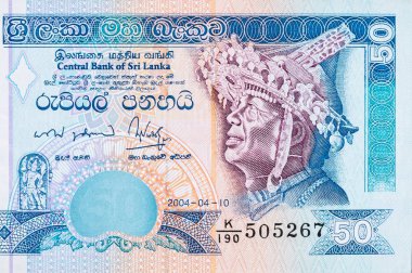 50 Sri Lanka rupisi. Sri Lanka 'nın ulusal para birimi