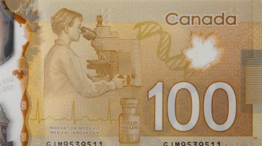 Kanada 'da diyabet tedavisinde insülin keşfi 100 dolar 2011 Polymer Banknotları