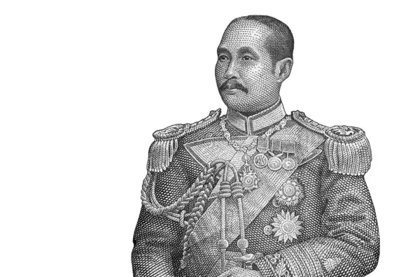 Retrato de Chulalongkorn, rei Rama V quinto monarca do Sião sob a Casa de Chakri — Fotografia de Stock
