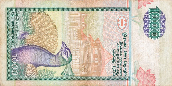 1000 шри-ланкийских рупий банкнота цветного цвета — стоковое фото