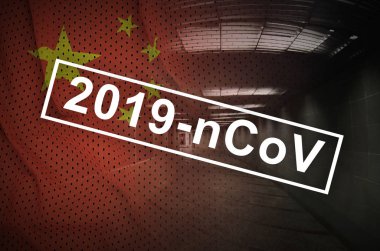 2019-Ncov Novel Corona virüs konsepti. Wuhan şehrinden solunum sendromu. Çin enfeksiyonu