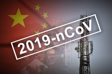 2019-Ncov Novel Corona virüs konsepti. Wuhan şehrinden solunum sendromu. Çin enfeksiyonu