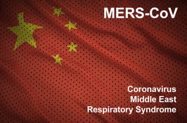 Mers-Cov Novel Corona virüs konsepti. Orta Doğu Solunum Sendromu soyut kolajı. Çin enfeksiyonu
