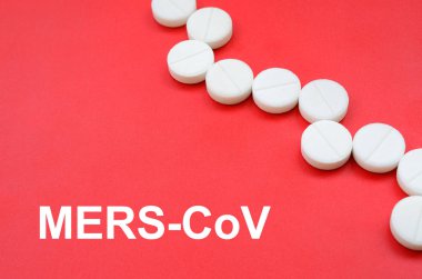 Mers-Cov Novel Corona virüs konsepti. Orta Doğu Solunum Sendromu soyut kolajı. Çin enfeksiyonu