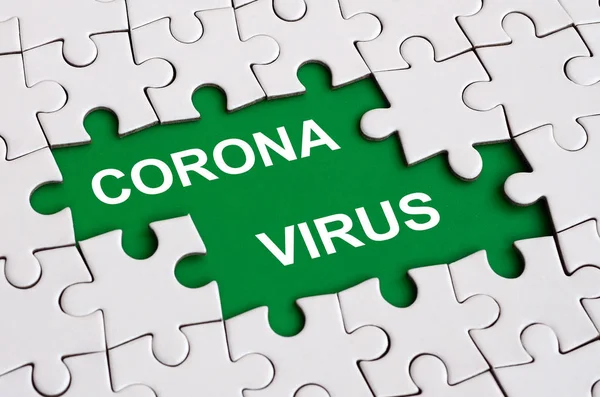 MERS-CoV Novel Corona virus concept with puzzle parts. Middle East Respiratory Syndrome abstract. Chinese infection — 스톡 사진