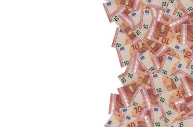 10 avroluk banknotun küçük kırmızı detaylarla yakın plan modeli