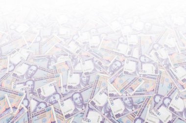 Manuel A Roxas 'ın 100 Piso Filipinler' deki para faturası. Yakın çekim düzeni.