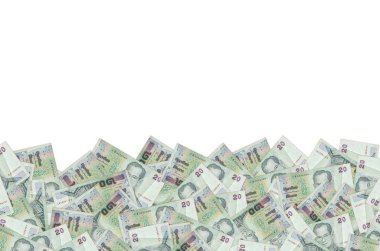 Kral Bhumibol Adulyadej 20 Baht Tayland para faturasını kapatıyor.