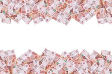 Rus 5000 rublelik banknot, yakın plan makro fatura modeli.