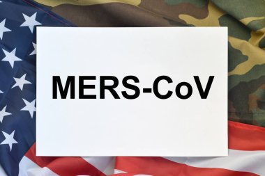 Mers-Cov Novel Corona virüsü konsepti. Orta Doğu Solunum Sendromu soyut. Çin enfeksiyonu