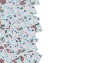 Polonya para birimi banknotunun 10 zloti faturası renkli