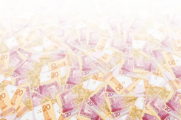 Mönster för nya vitryska pengar tjugo rubel. Utvecklades 2009 efter de vitryska sedlarnas valör — Stockfoto
