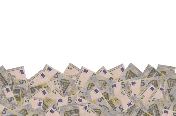 Musterteil der 5-Euro-Banknote in Nahaufnahme mit kleinen braunen Details — Stockfoto
