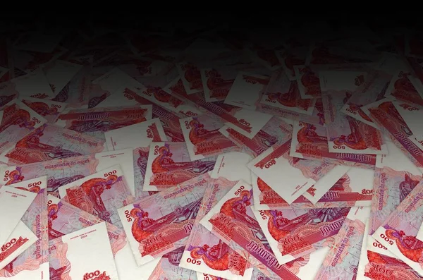 500カンボジア・リール紙幣の様式（英語版） — ストック写真