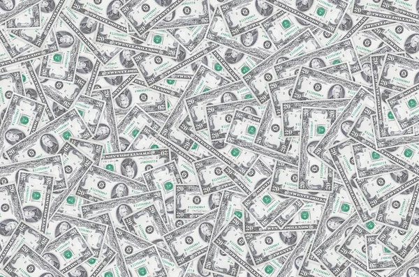 Portret van ons president Andrew Jackson op 20 dollar bankbiljet close-up macro patroon — Stockfoto