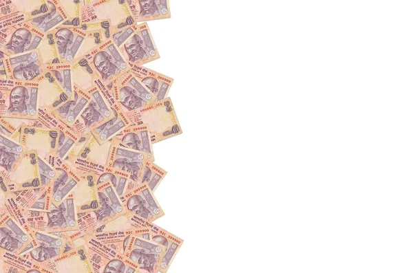 Mahatma Gandhi twarz na indyjskim banknocie dziesięć rupii. 10 rupii waluty krajowej Indii — Zdjęcie stockowe