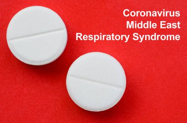 Mers-Cov Novel Corona virüs konsepti. Orta Doğu Solunum Sendromu soyut kolajı. Çin enfeksiyonu