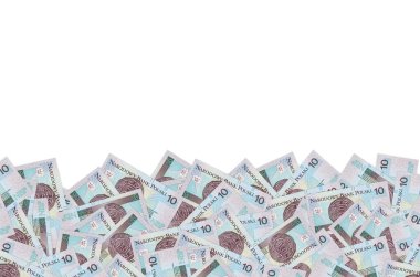 Polonya para birimi banknotunun 10 zloti faturası renkli
