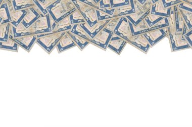 Eski mavi Ukrayna 5 Hryvnia banknotundan Subbotov köyündeki kilise 1992 Banknote